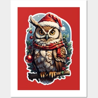 Owl i want for christmas Posters and Art